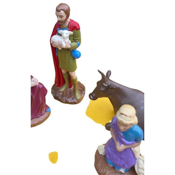 Vintage Nativity Set Holland Mold 12-Piece Hand-Painted 1970s READ - Picture 13 of 16